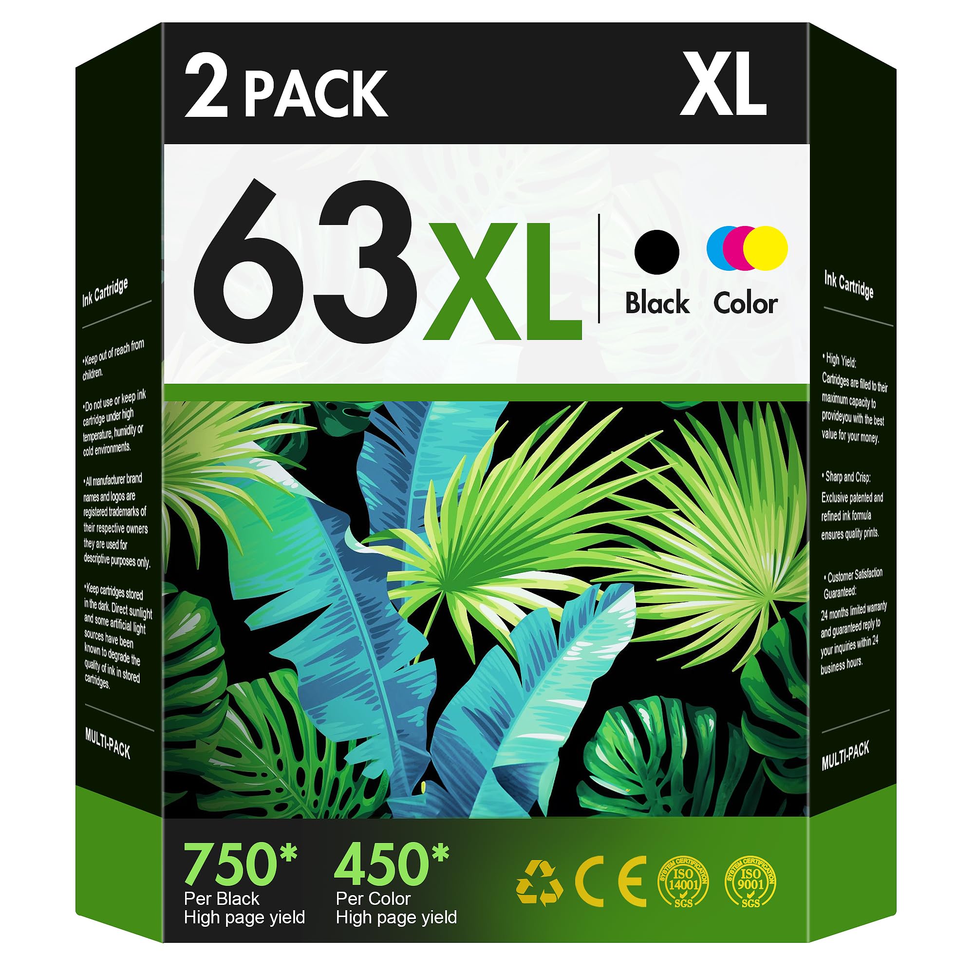 Amazon.com: 63XL Ink Cartridges Black and Color Replacement